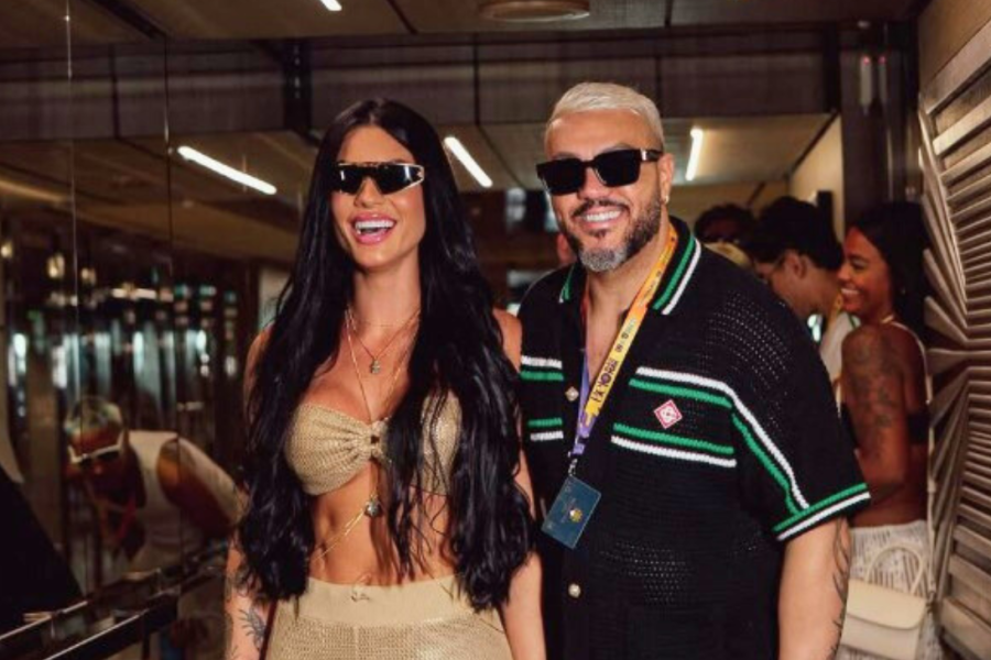 Rayane Figliuzzi, namorada atual de Belo, já foi presa e
